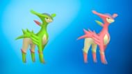 Regular and shiny Virizion (Image via TPC)